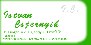 istvan csjernyik business card